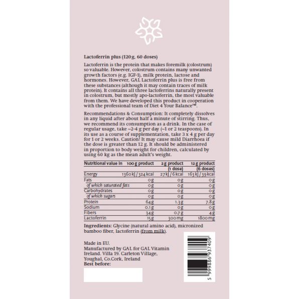 Lactoferrin plus powder